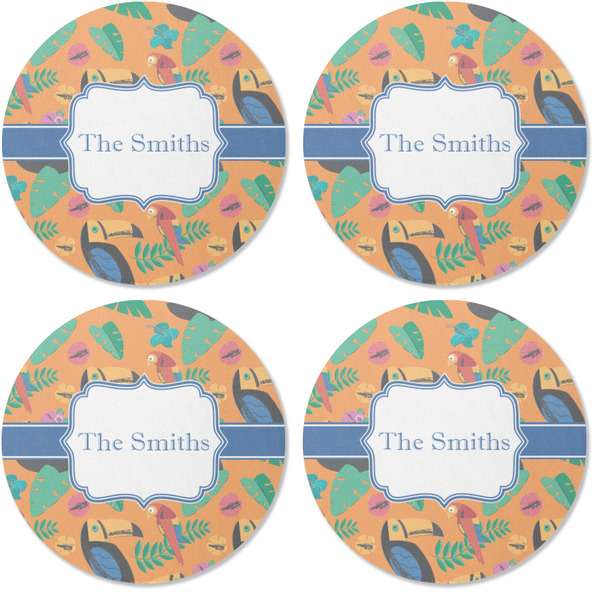 Toucans Coaster Round Rubber Back - Apvl