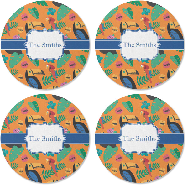 Toucans Coaster Round Rubber Back - Apvl