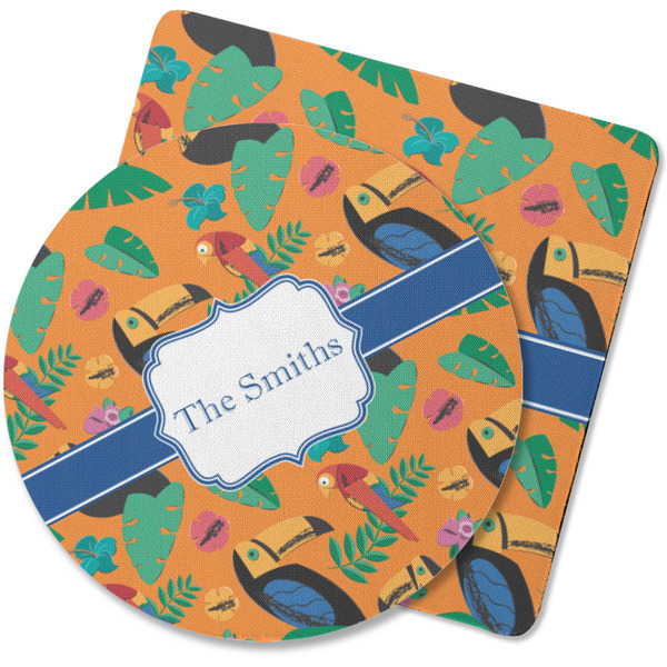 Custom Toucans Rubber Backed Coaster (Personalized)
