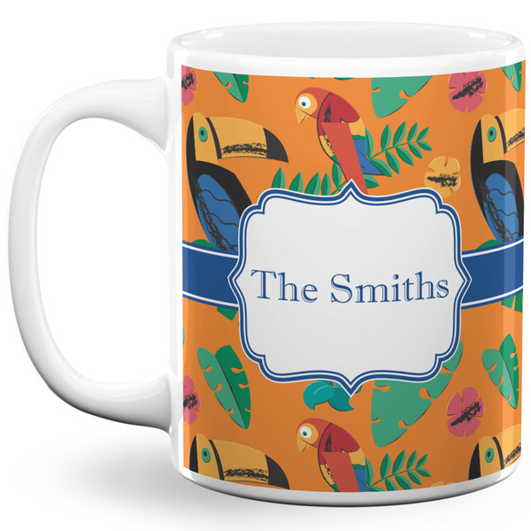 Custom Toucans 11 Oz Coffee Mug - White (Personalized)