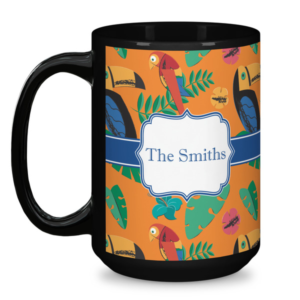 Toucans Coffee Mug - 15 oz - Black