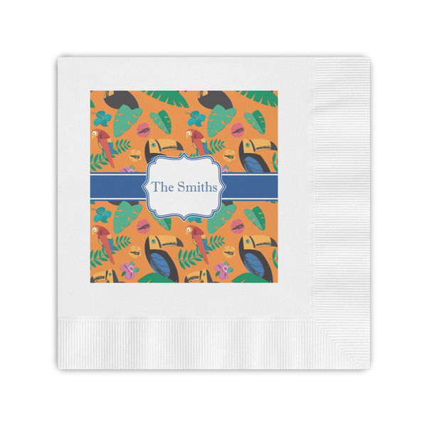 Custom Toucans Coined Cocktail Napkins (Personalized)