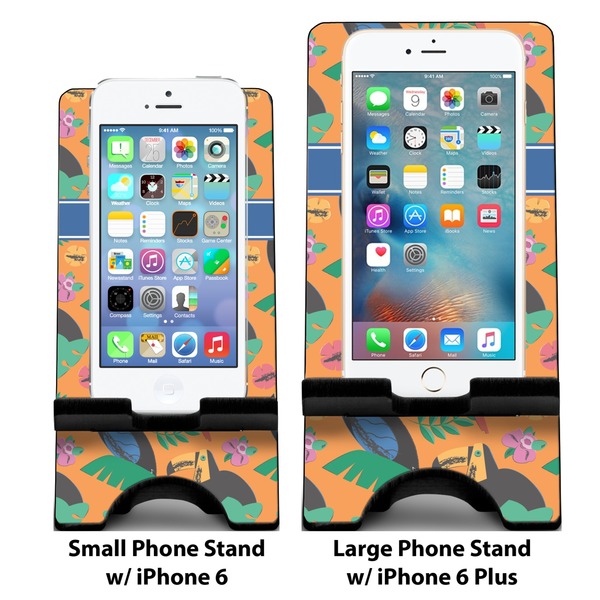 Toucans Compare Phone Stand Sizes - with iPhones