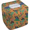 Toucans Cube Poof Ottoman (Top)