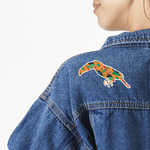 Toucans Twill Iron On Patch - Custom Shape - Large
