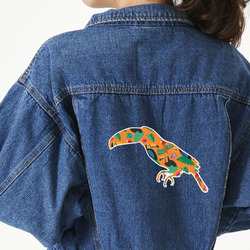 Toucans Twill Iron On Patch - Custom Shape - 2XL - Set of 4