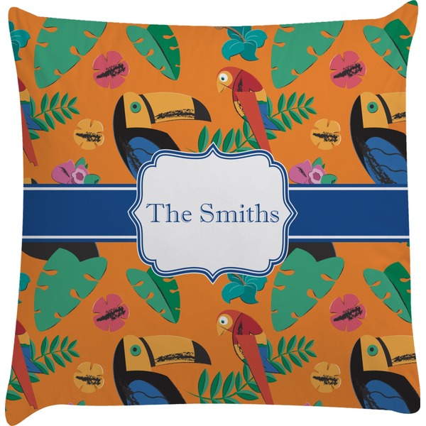 Custom Toucans Decorative Pillow Case (Personalized)