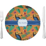 Toucans 10" Glass Lunch / Dinner Plates - Single or Set (Personalized)
