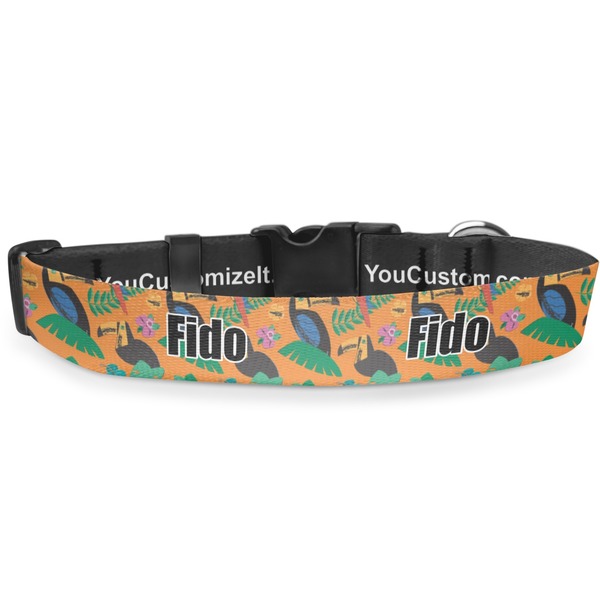Custom Toucans Deluxe Dog Collar - Medium (11.5" to 17.5") (Personalized)