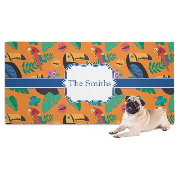 Custom Toucans Dog Towel (Personalized)