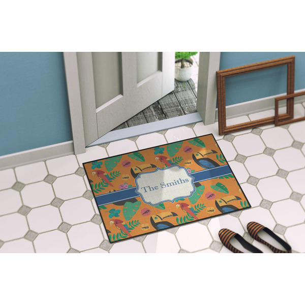 Toucans Door Mat Lifestyle