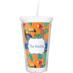 Toucans Double Wall Tumbler with Straw (Personalized)
