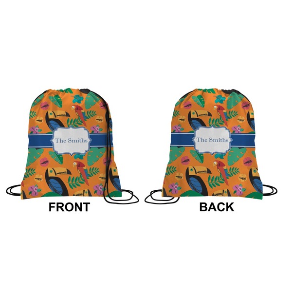 Toucans Drawstring Backpack Front & Back Small