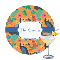 Toucans Printed Drink Topper - 3.25" (Personalized)