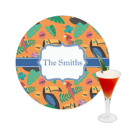 Toucans Printed Drink Topper -  2.5" (Personalized)