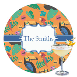 Toucans Printed Drink Topper - 3.5" (Personalized)