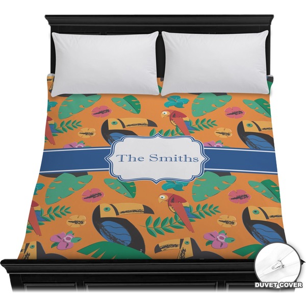 Custom Toucans Duvet Cover - Full / Queen (Personalized)