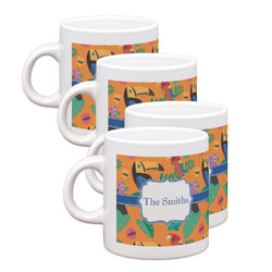 Toucans Single Shot Espresso Cups - Set of 4 (Personalized)