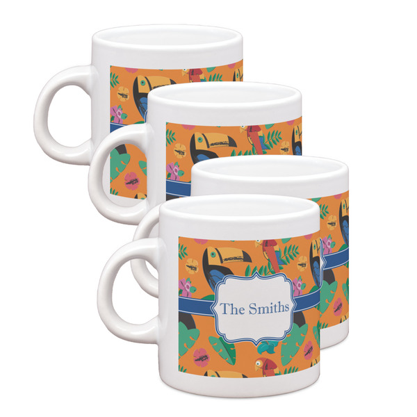 Custom Toucans Single Shot Espresso Cups - Set of 4 (Personalized)