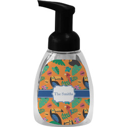 Toucans Foam Soap Bottle - Black (Personalized)