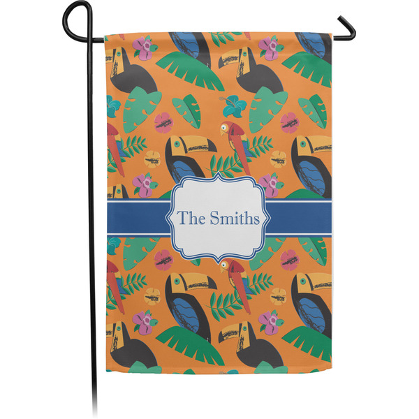 Custom Toucans Small Garden Flag - Single Sided w/ Name or Text