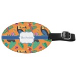 Toucans Genuine Leather Oval Luggage Tag (Personalized)