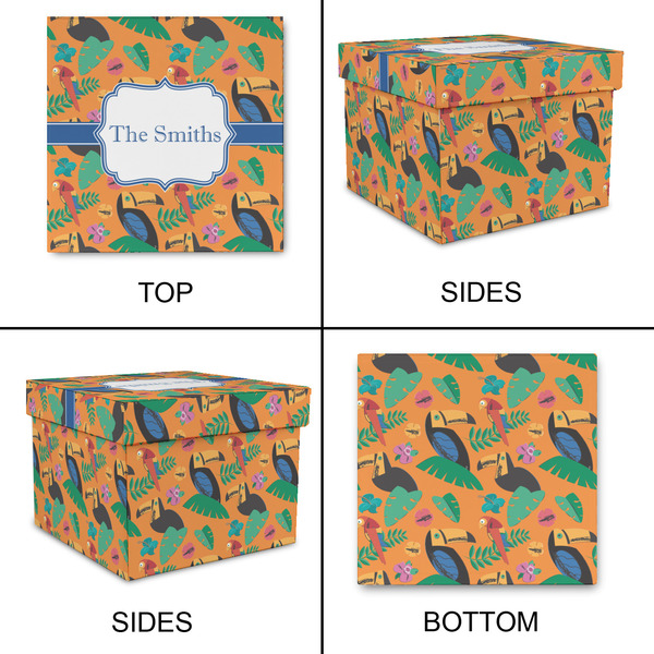Toucans Gift Boxes with Lid - Canvas Wrapped - Large - Approval