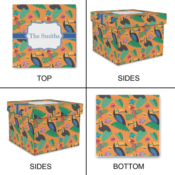 Toucans Gift Boxes with Lid - Canvas Wrapped - Medium - Approval
