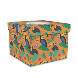 Toucans Gift Box with Lid - Canvas Wrapped - Medium (Personalized)