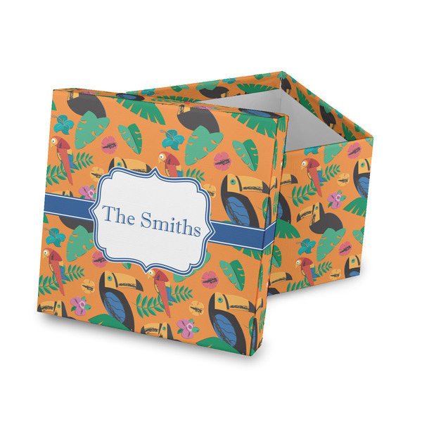 Custom Toucans Gift Box with Lid - Canvas Wrapped (Personalized)