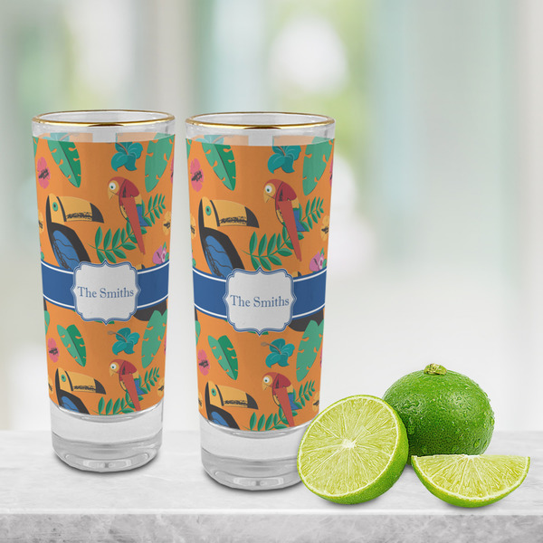 Toucans Glass Shot Glass - 2 oz - LIFESTYLE