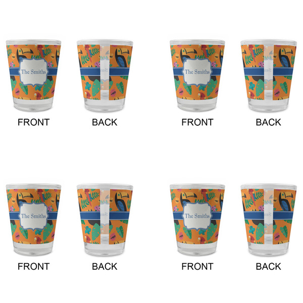 Toucans Glass Shot Glass - Standard - Set of 4 - APPROVAL