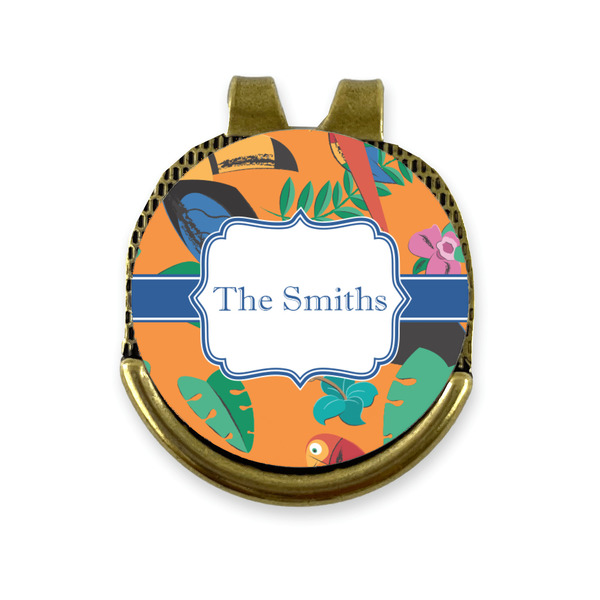 Custom Toucans Golf Ball Marker - Hat Clip - Gold