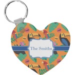 Toucans Heart Plastic Keychain w/ Name or Text