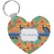 Toucans Heart Plastic Keychain w/ Name or Text