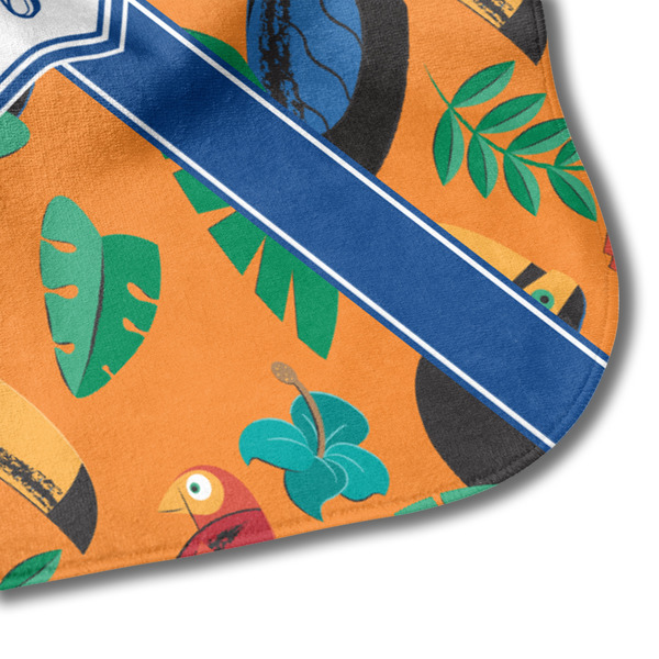 Toucans Hooded Baby Towel- Detail Corner