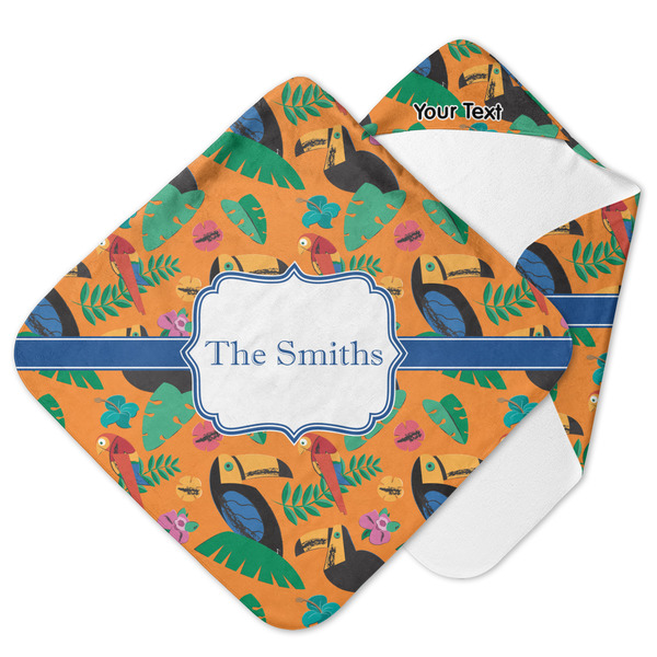Custom Toucans Hooded Baby Towel (Personalized)