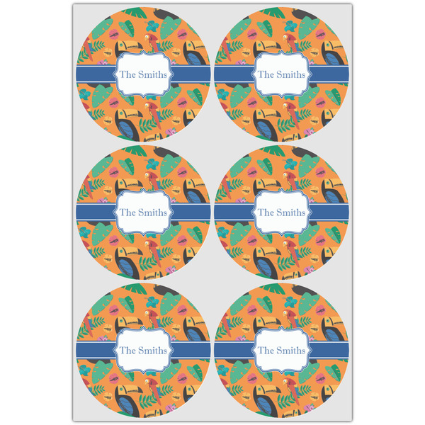Toucans Icing Circle - Large - Set of 6