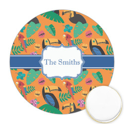 Toucans Printed Cookie Topper - Round (Personalized)