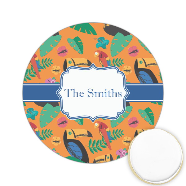 Custom Toucans Printed Cookie Topper - 2.15" (Personalized)