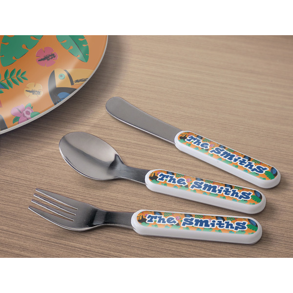 Toucans Kids Flatware w/ Plate