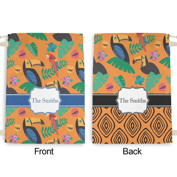 Toucans Large Laundry Bag - Front & Back View