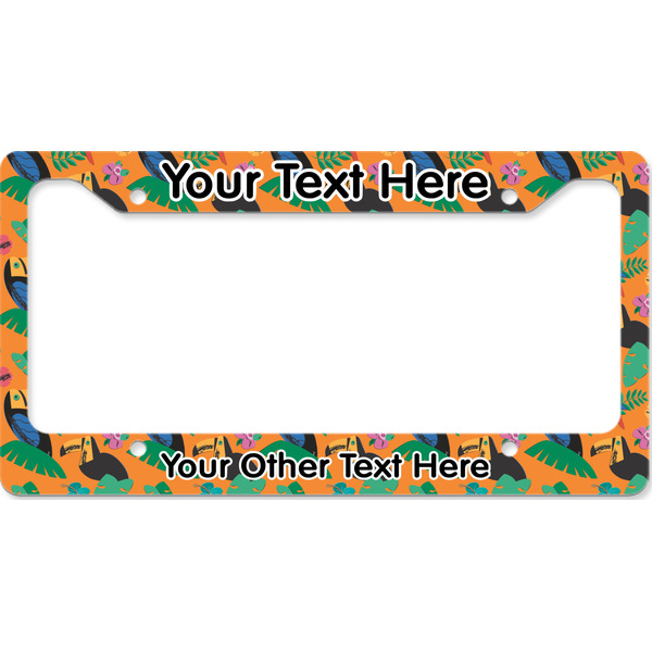 Custom Toucans License Plate Frame - Style B (Personalized)