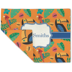 Toucans Double-Sided Linen Placemat - Single w/ Name or Text