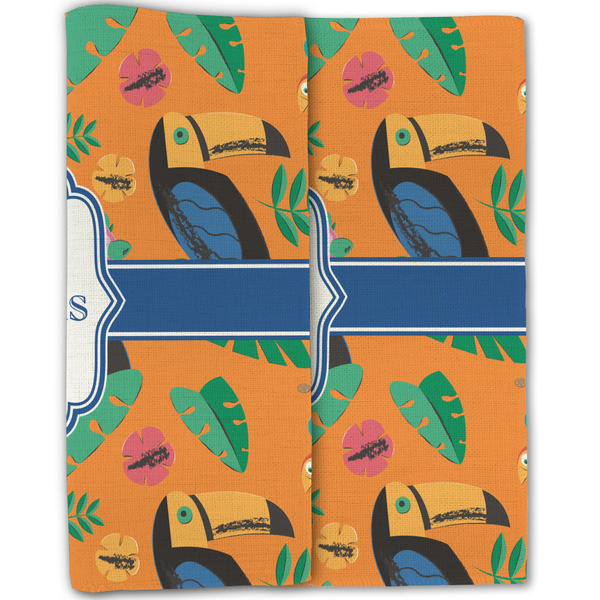 Toucans Linen Placemat - Folded Half (double sided)