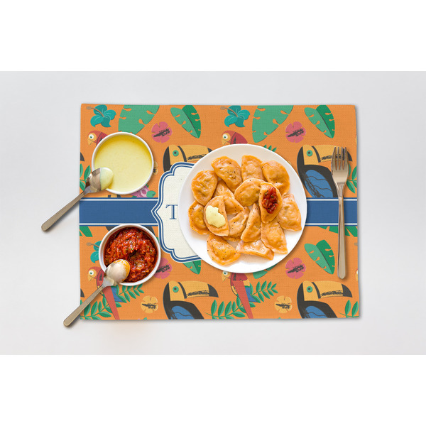 Toucans Linen Placemat - Lifestyle (single)