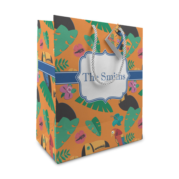 Custom Toucans Medium Gift Bag (Personalized)