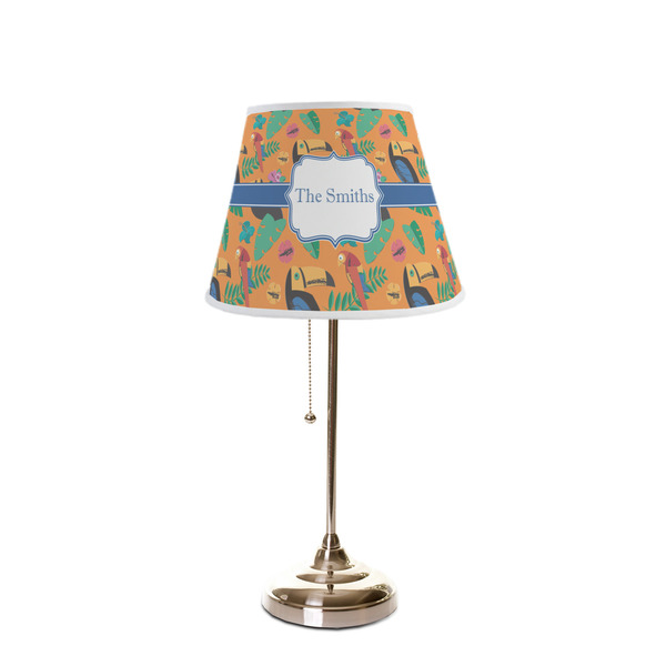 Toucans Poly Film Empire Lampshade - On Stand