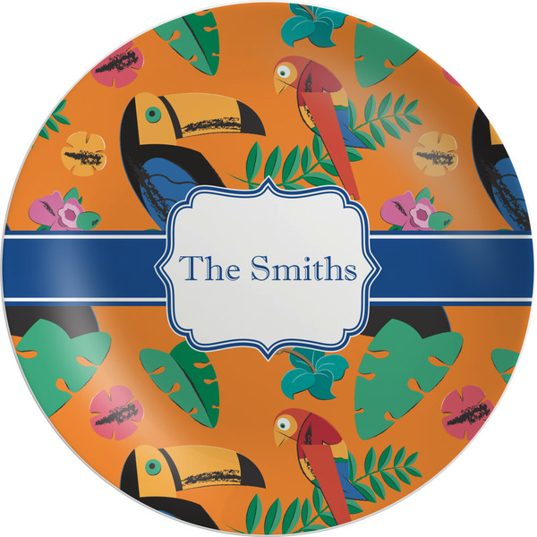 Custom Toucans Melamine Salad Plate - 8" (Personalized)