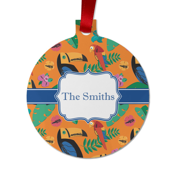 Custom Toucans Metal Ball Ornament - Double Sided w/ Name or Text